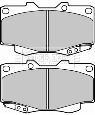 BORG & BECK Комплект тормозных колодок, дисковый тормоз BBP2002